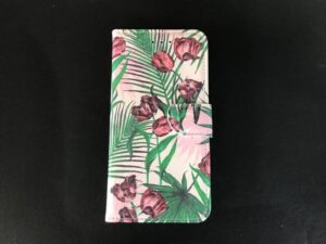 Samsung A6 plus / Bookcase roze - tulp  Samsung A6 plus