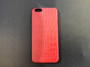 iPhone / Backcase lederlook slangenprint rood  Iphone 6/6S