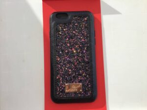 IPhone /  Backcase zwart-glitter-roze  Iphone 6/6S